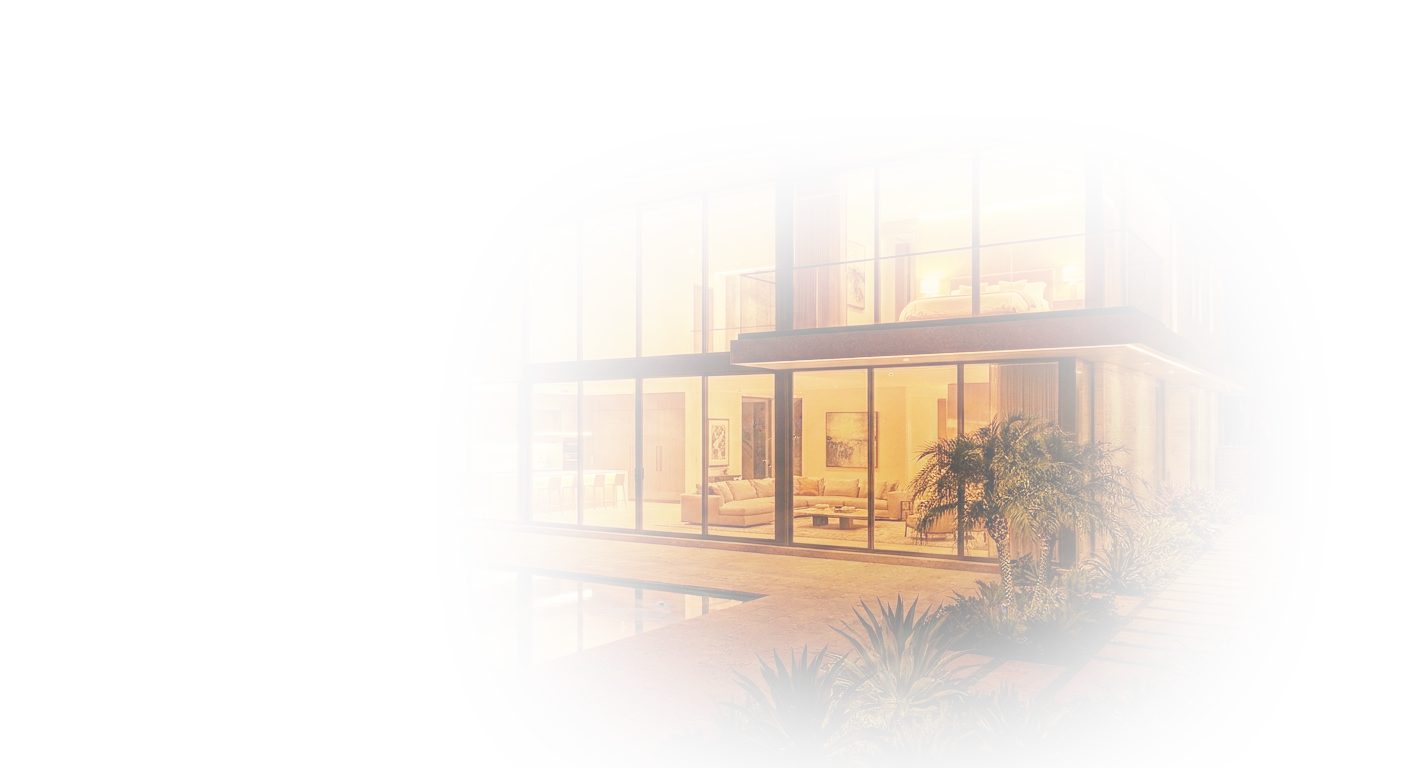 Living room lights on